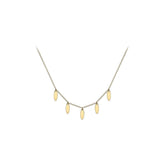 Five Tiny Ovals Yellow Gold Necklace - Dracakis Jewellers